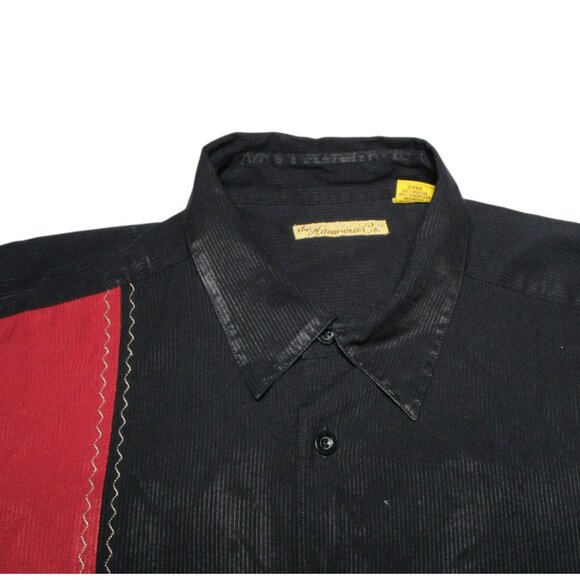 The Havavera Co. Men's Size - 2XLT Black Red Shirt Sleeve Button Down Bowling - Picture 1 of 7